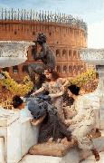 Sir Lawrence Alma-Tadema,OM.RA,RWS The Colosseum oil on canvas